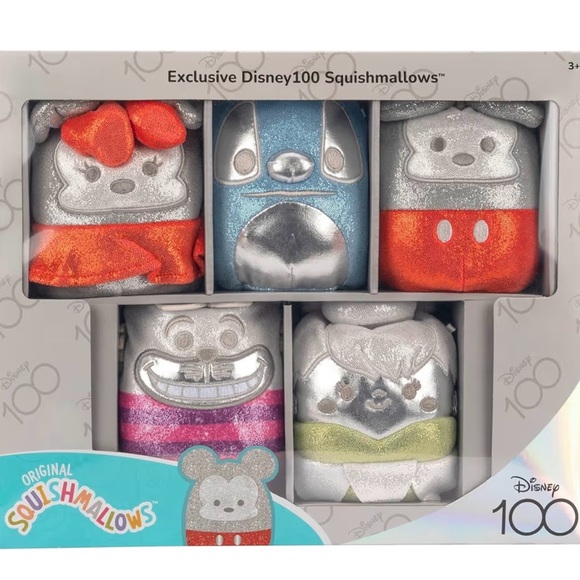 Disney Other - Squishmallows Original Disney 100  5-Inch 5-Pack Plush Box 🆕🆕🆕